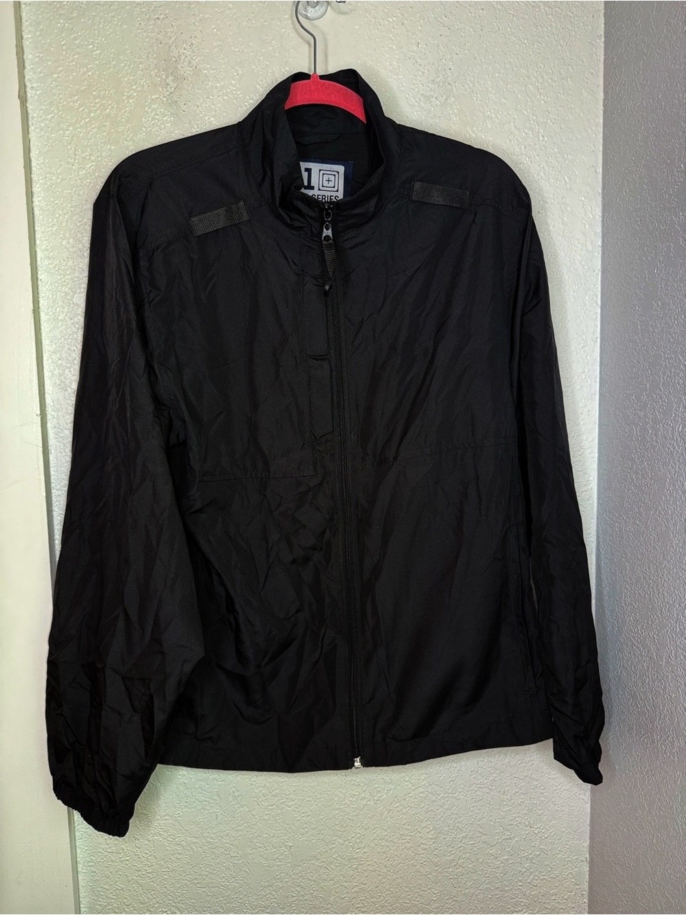 5.11 Tactical Black Lightweight Full-Zip Windbreaker Jacket Pockets Size Small